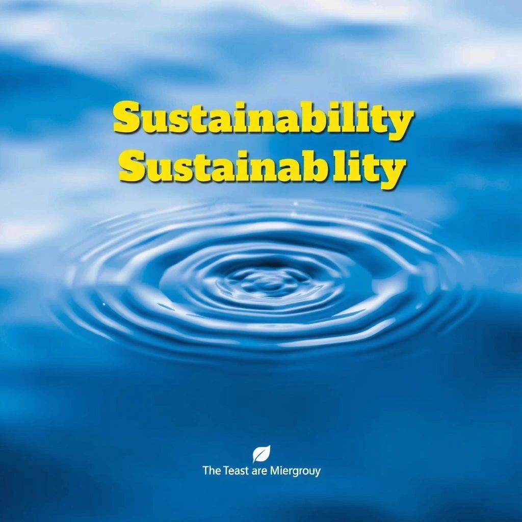 A ripple in water, symbolizing sustainability and environmental impact